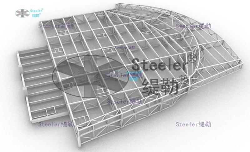 Special-shaped large span awning design case